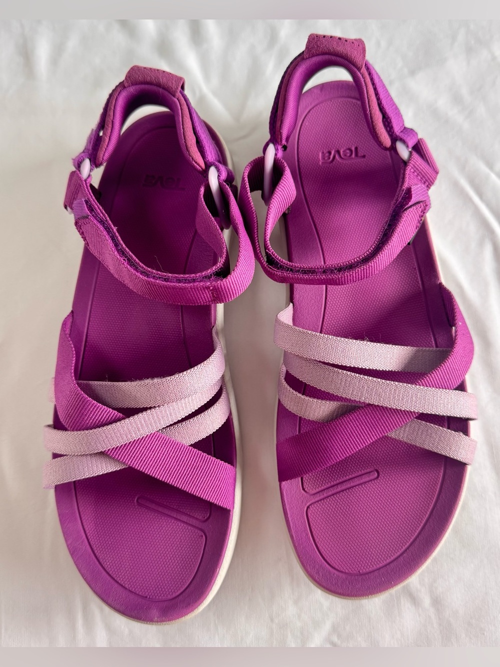 Teva Women's W Sanborn Sandal Strappy Sport Pink & Purple Sandals - Size 10